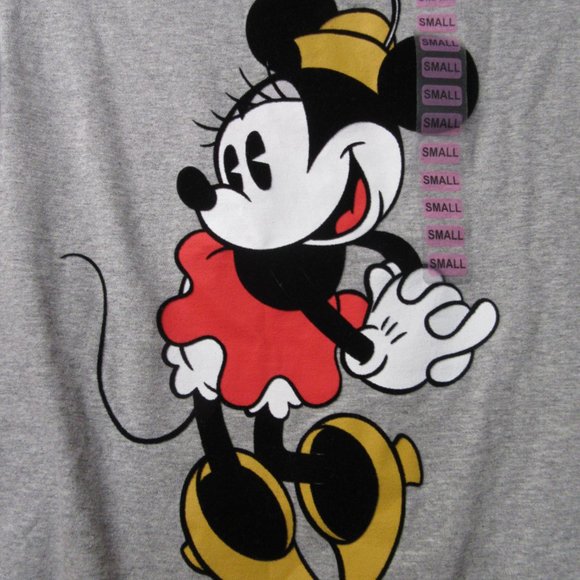 Disney Minnie Mouse Women's Adult Graphic Tee T-Shirt Size LARGE RUNS SMALL - Picture 3 of 7